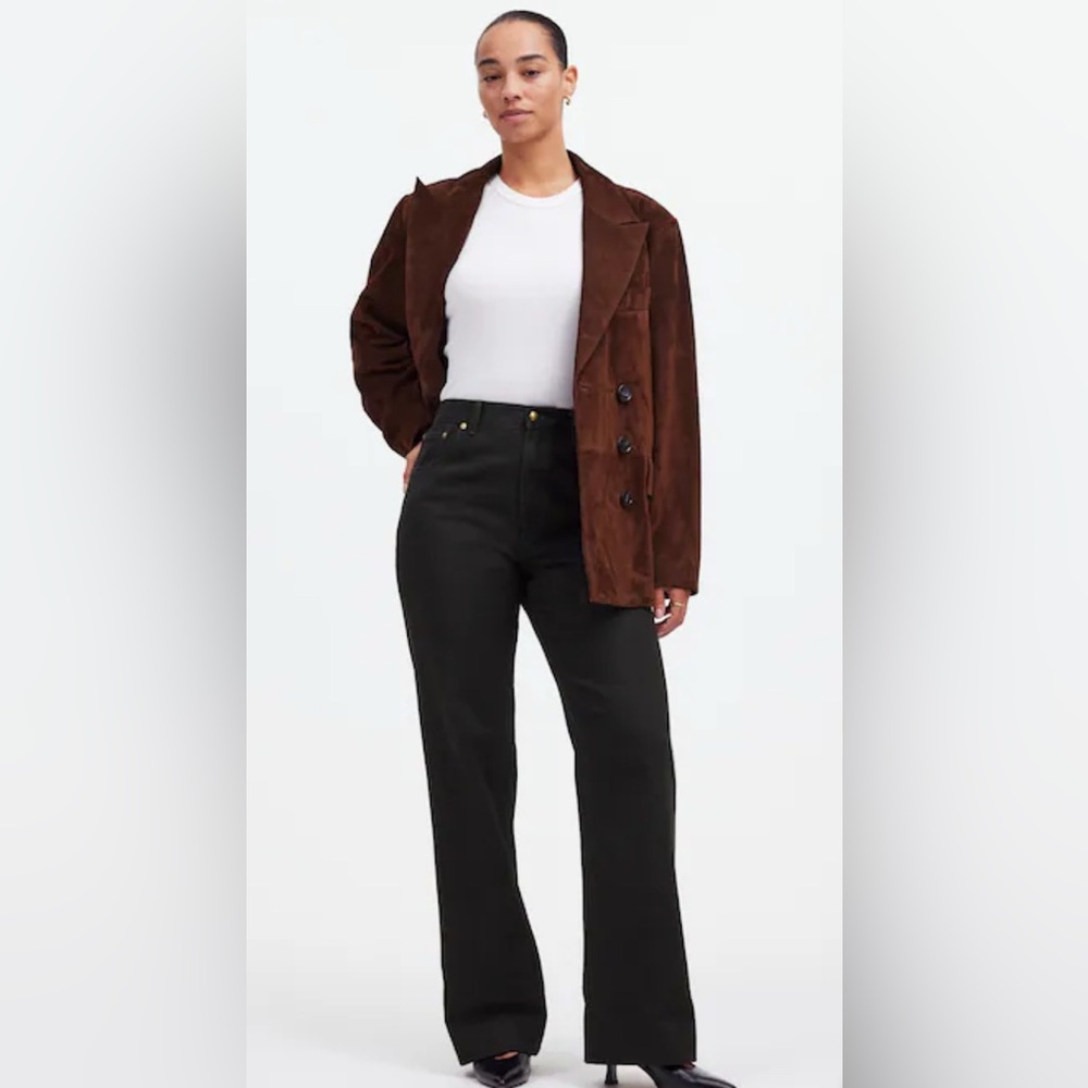 MADEWELL/Alexa Chung ‘The Alexa Dream Jean in Outridge Wash’ Black Bootcut Jeans